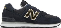 New Balance: Тёмные кроссовки  574