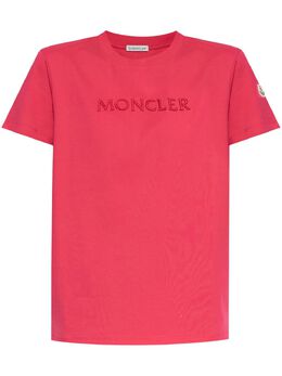 Moncler: Розовая футболка 