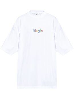 VETEMENTS: Футболка  Single с принтом