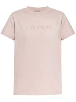 Moncler: Розовая футболка 