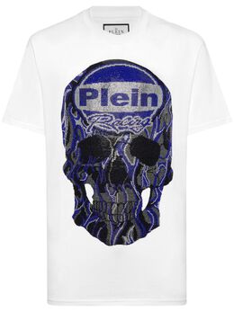 Philipp Plein: Белая футболка  Skull