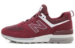 New Balance: Бордовые кроссовки  574