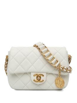 CHANEL Pre-Owned: Белая сумка через плечо 