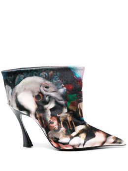 Mugler: Многоцветные ботинки 