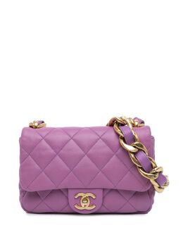 CHANEL Pre-Owned: Фиолетовая сумка через плечо 