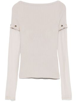Sportmax: Свитер с коротким рукавом 