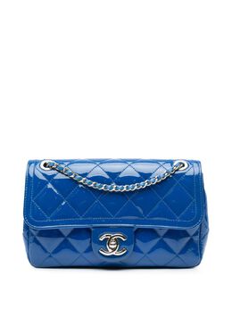 CHANEL Pre-Owned: Голубая сумка через плечо 