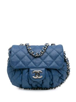 CHANEL Pre-Owned: Голубая сумка через плечо 