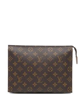 Louis Vuitton Pre-Owned: Коричневый клатч 