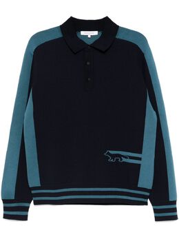 Maison Kitsuné: Синее поло 