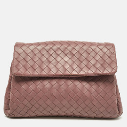 Bottega Veneta: Фиолетовый клатч  Intrecciato