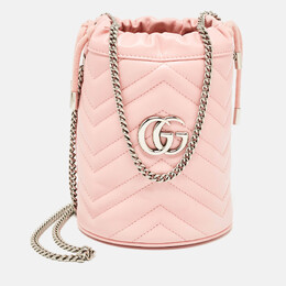 Gucci: Розовая сумка  GG Marmont