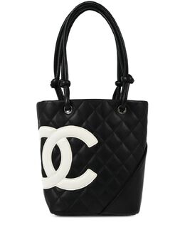 CHANEL Pre-Owned: Чёрная сумка-шоппер 