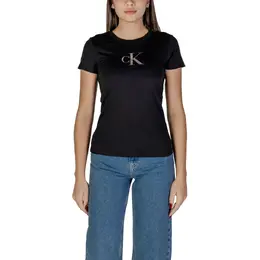 Calvin Klein Jeans: Чёрный топ 