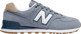 New Balance: Синие кроссовки  574