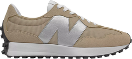 New Balance: Серебристые кроссовки  327