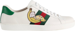 Gucci: Белые кроссовки  Bananya