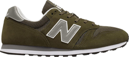 New Balance: Зелёные кроссовки  373