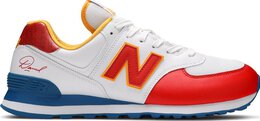 New Balance: Голубые кроссовки  574