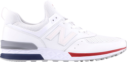 New Balance: Белые кроссовки  574