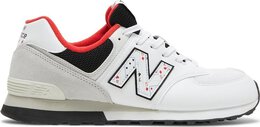 New Balance: Белые кроссовки  574