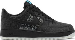 Nike: Чёрные кроссовки  Air Force 1