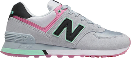 New Balance: Розовые кроссовки  574