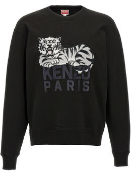 Kenzo: Чёрный свитшот  Tiger