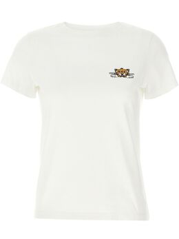 Kenzo: Белая футболка  Tiger
