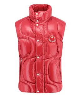 Moncler: Красный жилет 