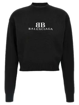 Balenciaga: Белый свитер 