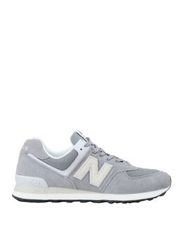 New Balance: Серые кеды 