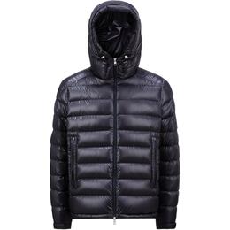 Moncler: Тёмный пуховик 