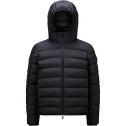 Moncler: Чёрный пуховик 