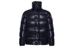 Moncler: Синий пуховик 