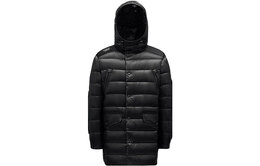 Moncler: Чёрный пуховик 