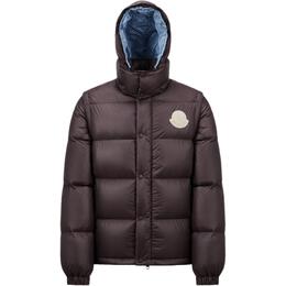 Moncler: Тёмный пуховик 