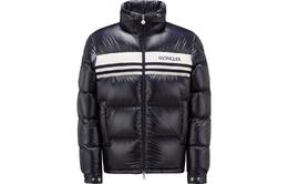 Moncler: Синий пуховик 