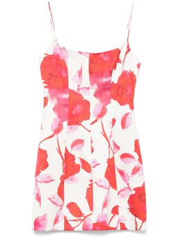 Blumarine: Платье с растительным принтом 