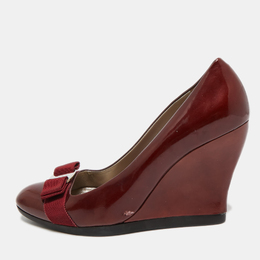 Salvatore Ferragamo: Бордовые туфли  Vara Bow