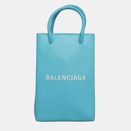 Balenciaga: Голубая сумка через плечо 