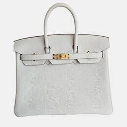 Hermes: Белая сумка  Birkin 25