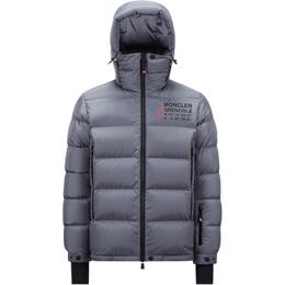 Moncler: Тёмный пуховик 