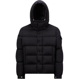 Moncler: Чёрный пуховик 