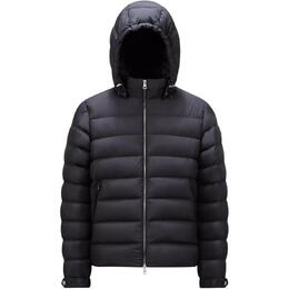 Moncler: Чёрный пуховик 