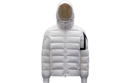 Moncler: Белый пуховик 