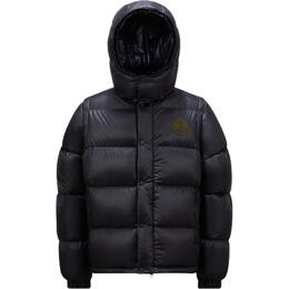 Moncler: Тёмный пуховик 