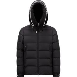 Moncler: Чёрный пуховик 