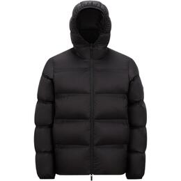 Moncler: Чёрный пуховик 