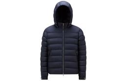 Moncler: Синий пуховик 